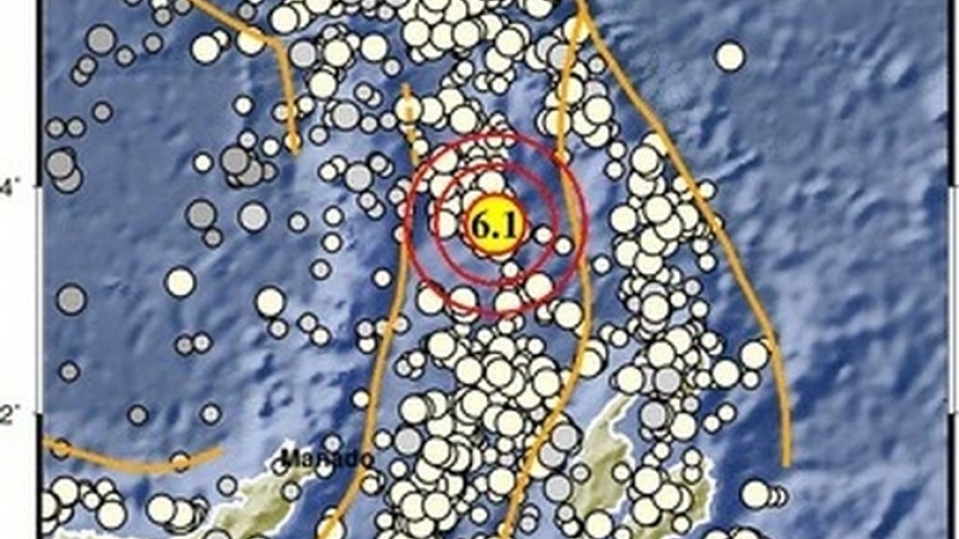 Động đất 6,1 độ ở Indonesia, rung chuyển quần đảo Talaud
